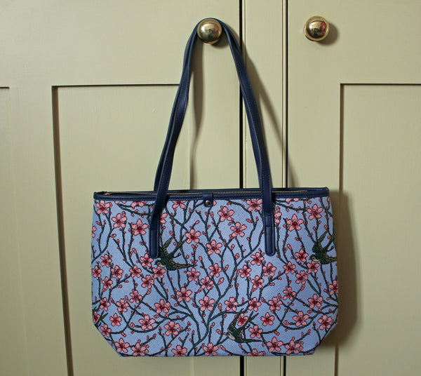 Signare Tapestry Almond Blossom and Swallow Tote Bag