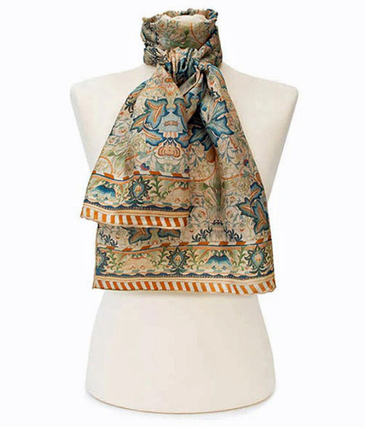 Fox & Chave William Morris Artichoke Silk Habotai Scarf