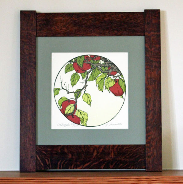 Framed Yoshiko Yamamoto Crab Apple Block Print