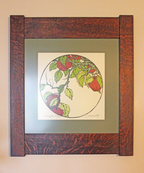 Framed Yoshiko Yamamoto Crab Apple Block Print