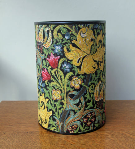 Hines of Oxford Golden Lily Tapestry Waste Bin