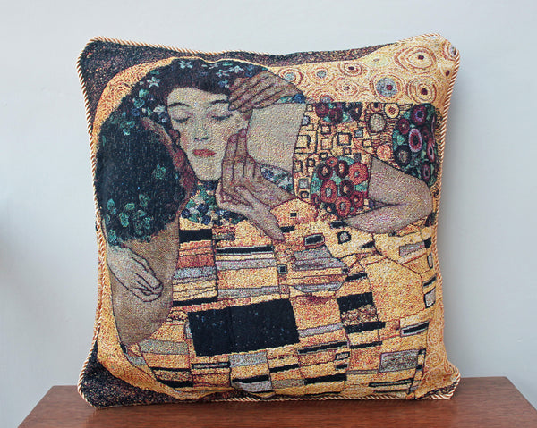 Signare Klimt Gold Kiss Filled Cushion 45 cm