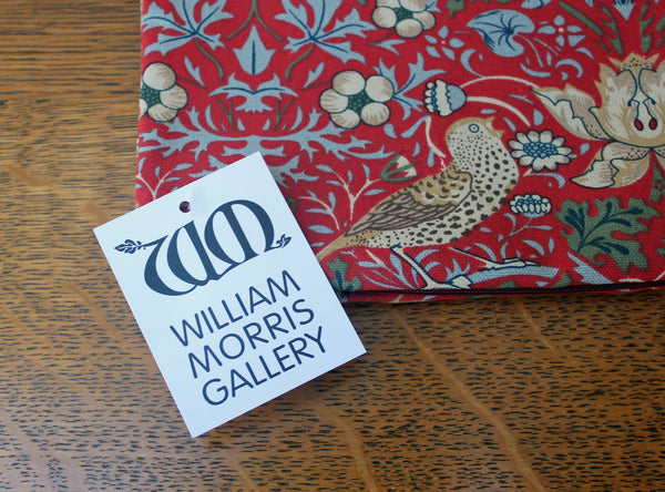 William Morris Strawberry Thief Minor Red Cushion Cover