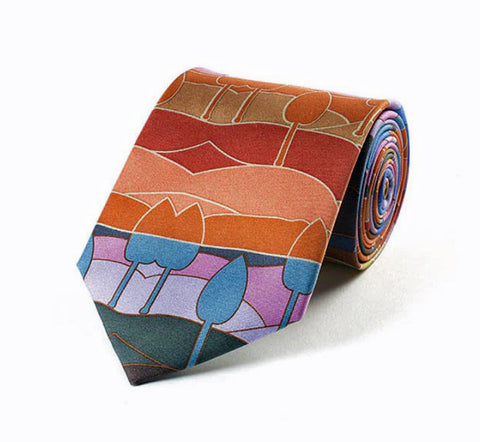 Fox & Chave Voysey Trees Silk Tie