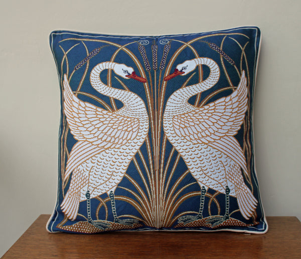 Signare Walter Crane Swan Filled Cushion 45 cm