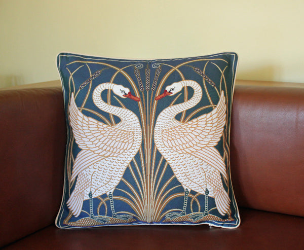 Signare Walter Crane Swan Filled Cushion 45 cm