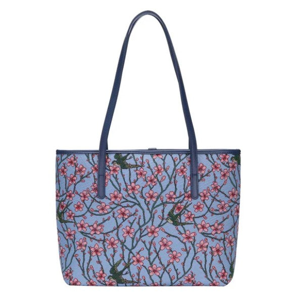 Signare Tapestry Almond Blossom and Swallow Tote Bag