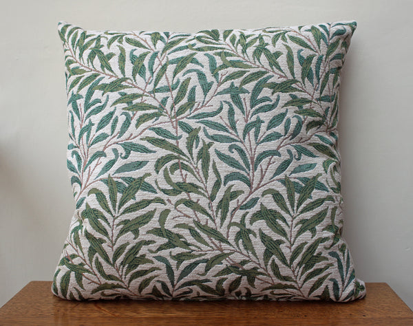 Hines of Oxford Willow Bough Green Tapestry Cushion 18"