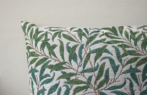 Hines of Oxford Willow Bough Green Tapestry Cushion 18"