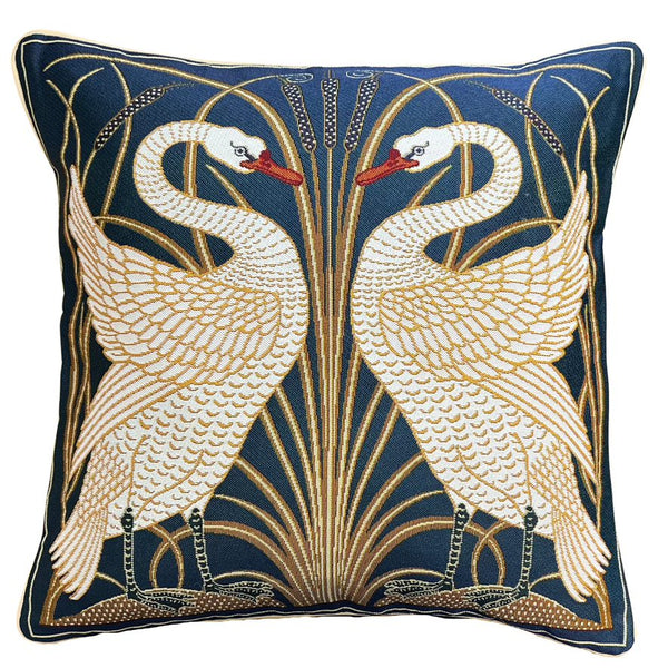 Signare Walter Crane Swan Filled Cushion 45 cm