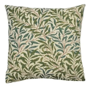 Hines of Oxford Willow Bough Green Tapestry Cushion 18"