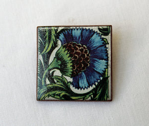 Stockwell Ceramics William De Morgan Tile Brooch