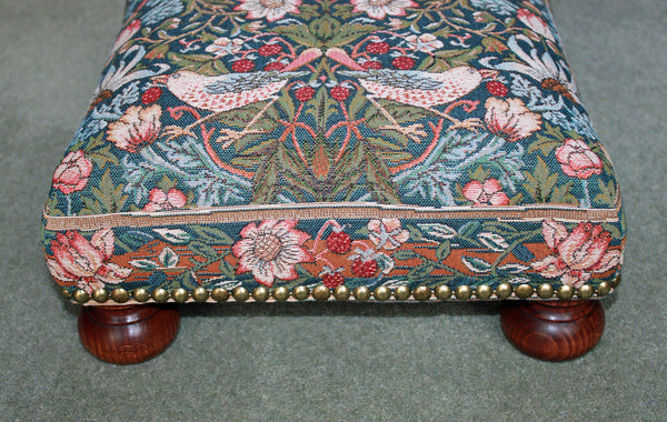 Hines of Oxford William Morris Strawberry Thief Tapestry Footstool