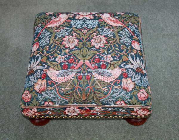 Hines of Oxford William Morris Strawberry Thief Tapestry Footstool